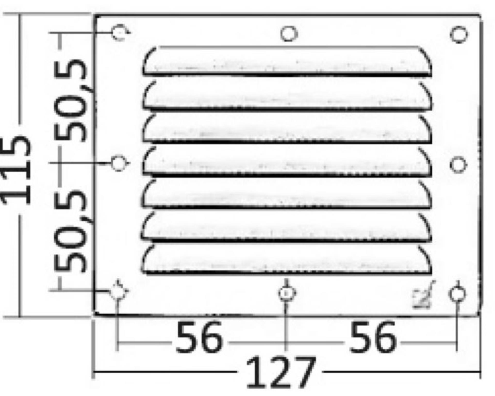 Osculati Lamellenlüfter Edelstahl, 115 x 127 mm Osculati Lamellenlüfter Edelstahl, 115 x 127 mm
