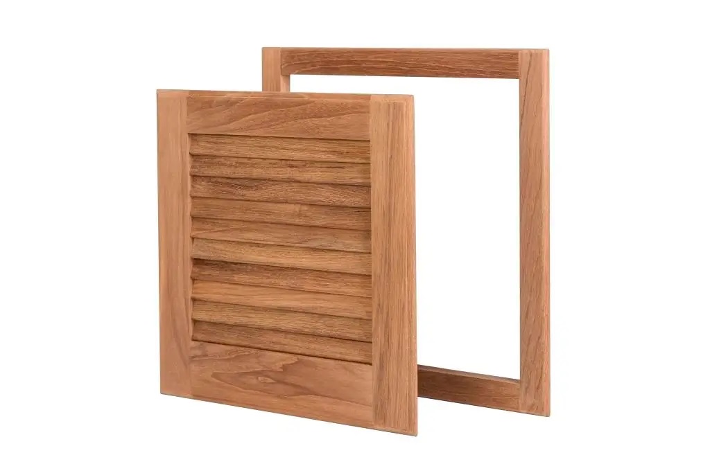 Osculati Teak Lamellentür, 380 x 380 mm