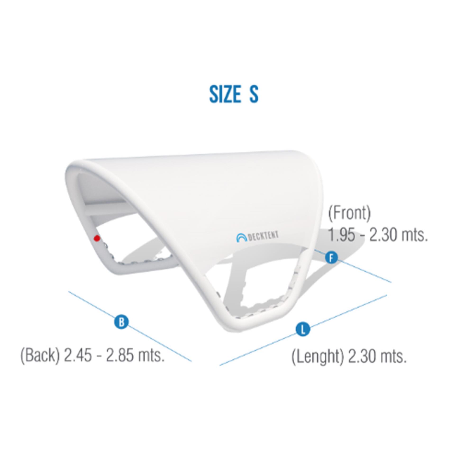 Decktent S weiß, Länge 230 cm