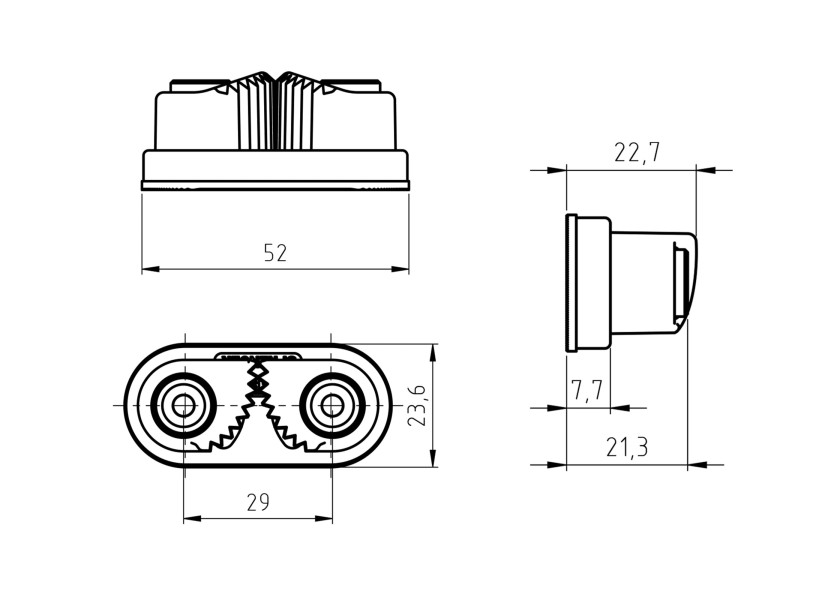 Sprenger Schotklemme mit Führung 3 - 6 mm