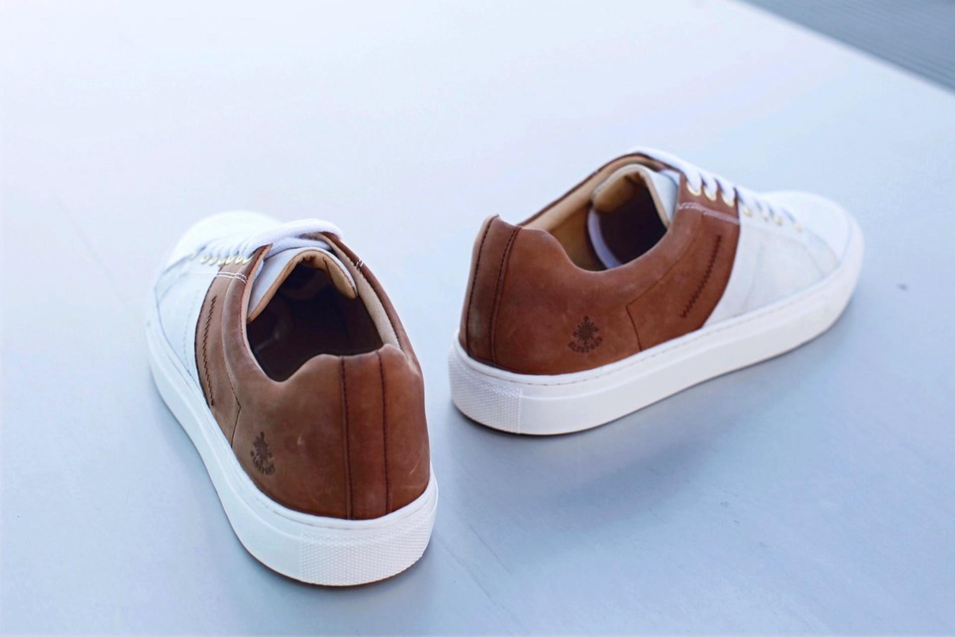 BluePort Sneaker Genoa braun/weiß Größe 40