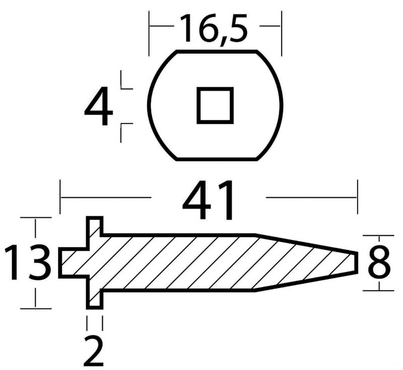 Osculati Zinkanode Zylinder für Yamaha / Mercury Außenborder 20 - 30 PS Osculati Zinkanode Zylinder für Yamaha / Mercury Außenborder 20 - 30 PS