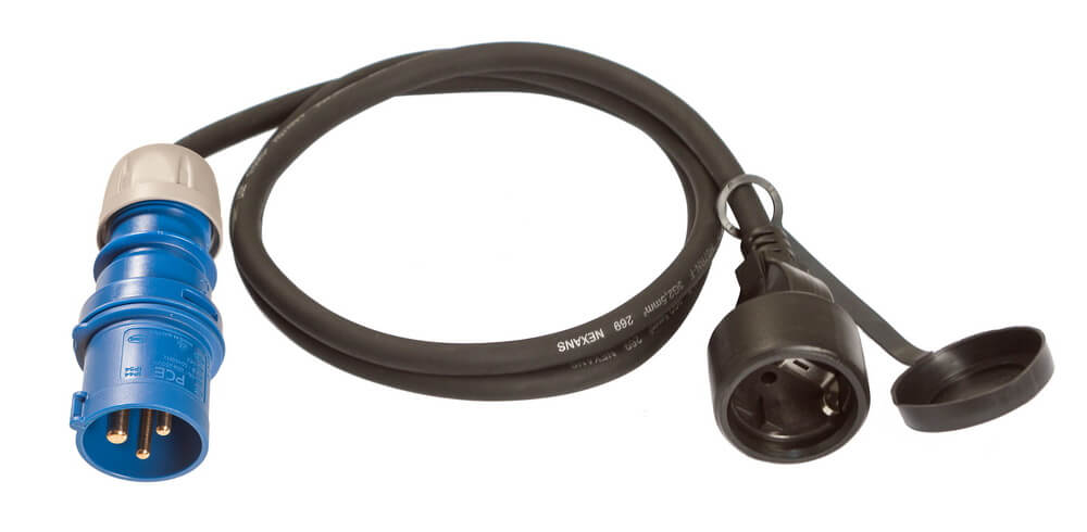 CEE Norm CEE Adapterleitung - CEE Stecker auf Schukokupplung