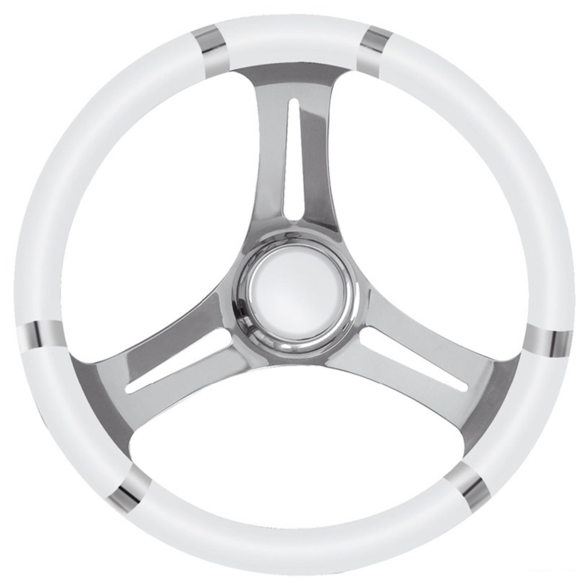 Osculati Lenkrad Sport Weiss mit Edelstahlspeichen, 350 mmØ