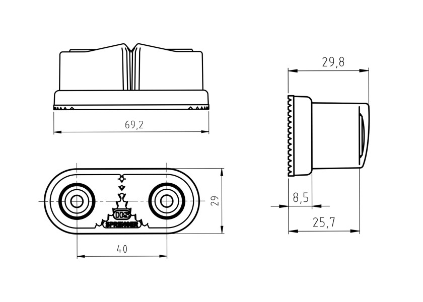 Sprenger Schotklemme mit Spezialführung 8 - 13 mm