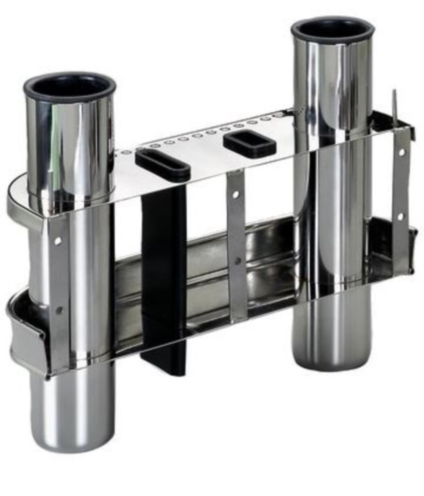 Osculati Angelrutenhalter Edelstahl Zweifach, 280 x 235 mm