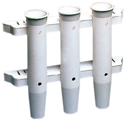 Osculati Kunststoffhalter 3-fach für Angelruten mit Querhalter und Messerhalter