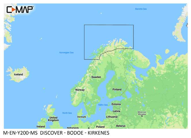C-MAP DISCOVER M-EN-Y200-MS Bodø - Kirkenes