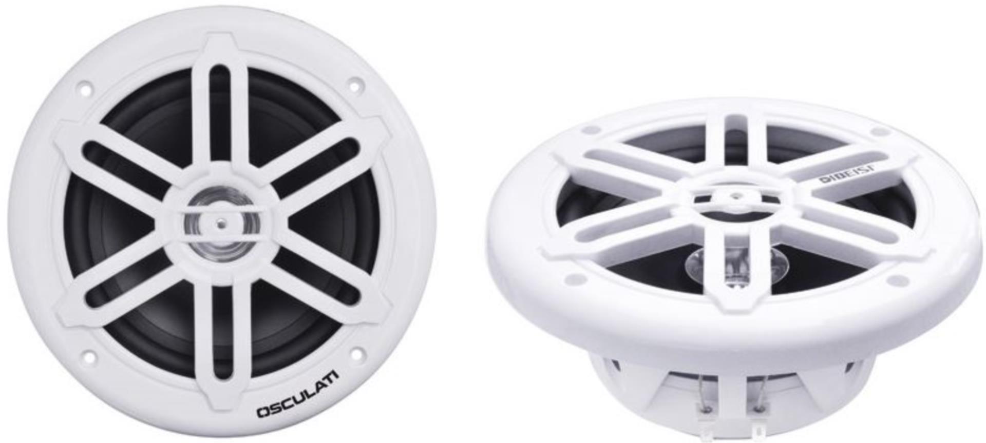 Osculati Marine Lautsprecher 2 x 80 Watt, Weiss (166 x 121 x 83 mm)