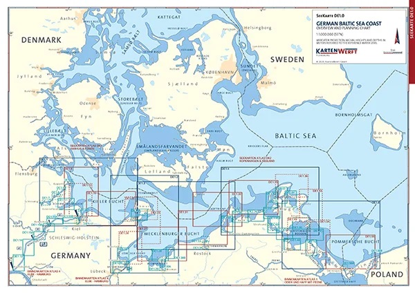 Kartenwerft Seekarten Atlas DE1, Deutsche Ostseeküste