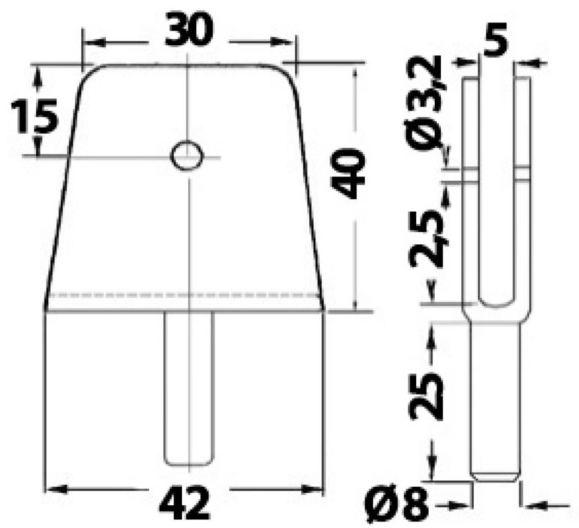 Osculati Versenkbare Gabelhalterung
