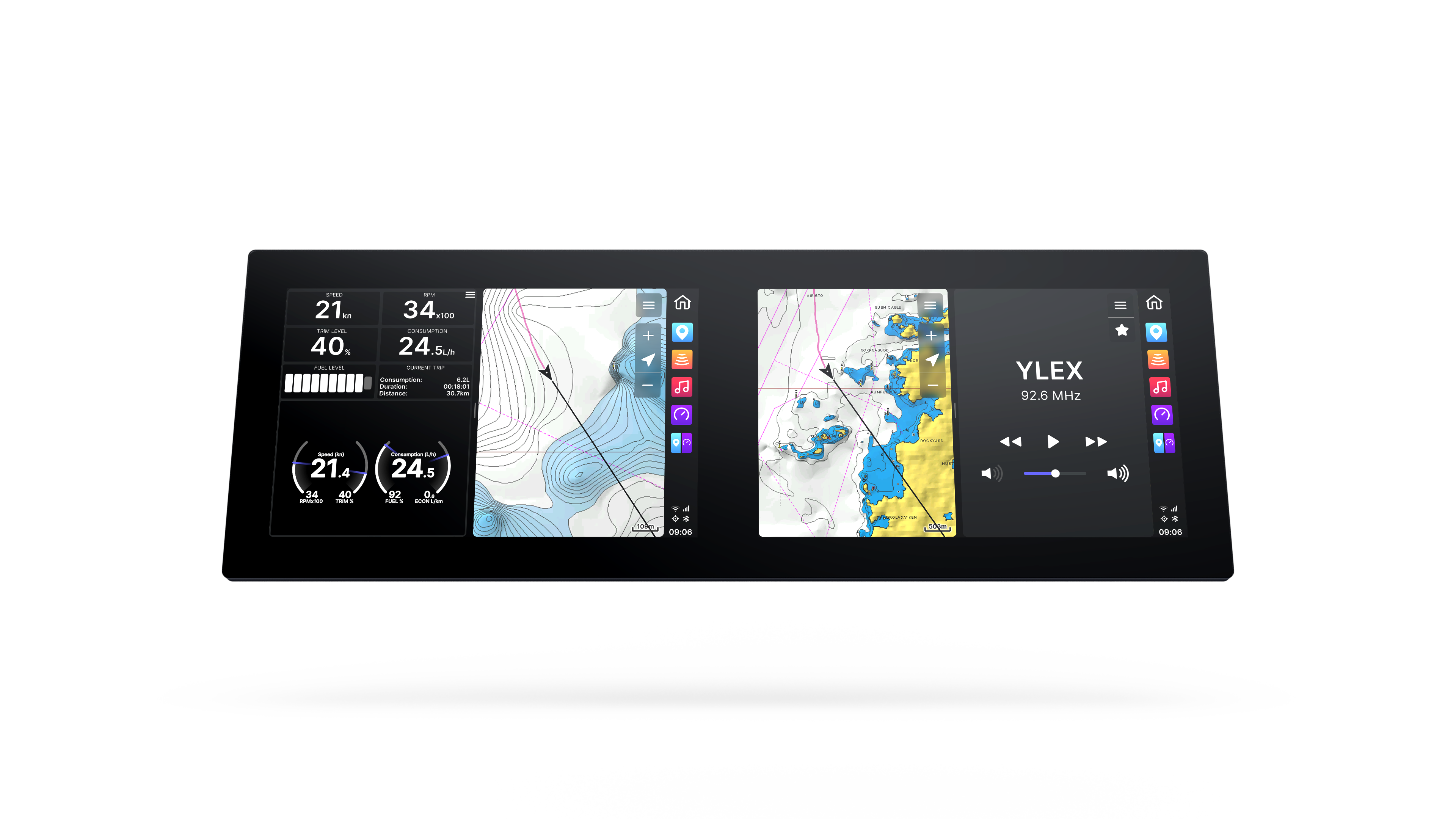 Q Experience Q-EXPERIENCE  Dual 10” Doppeldisplay-Kartenplotter