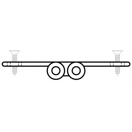 Osculati Scharnier Edelstahl für Klapptische, 84 x 30 mm