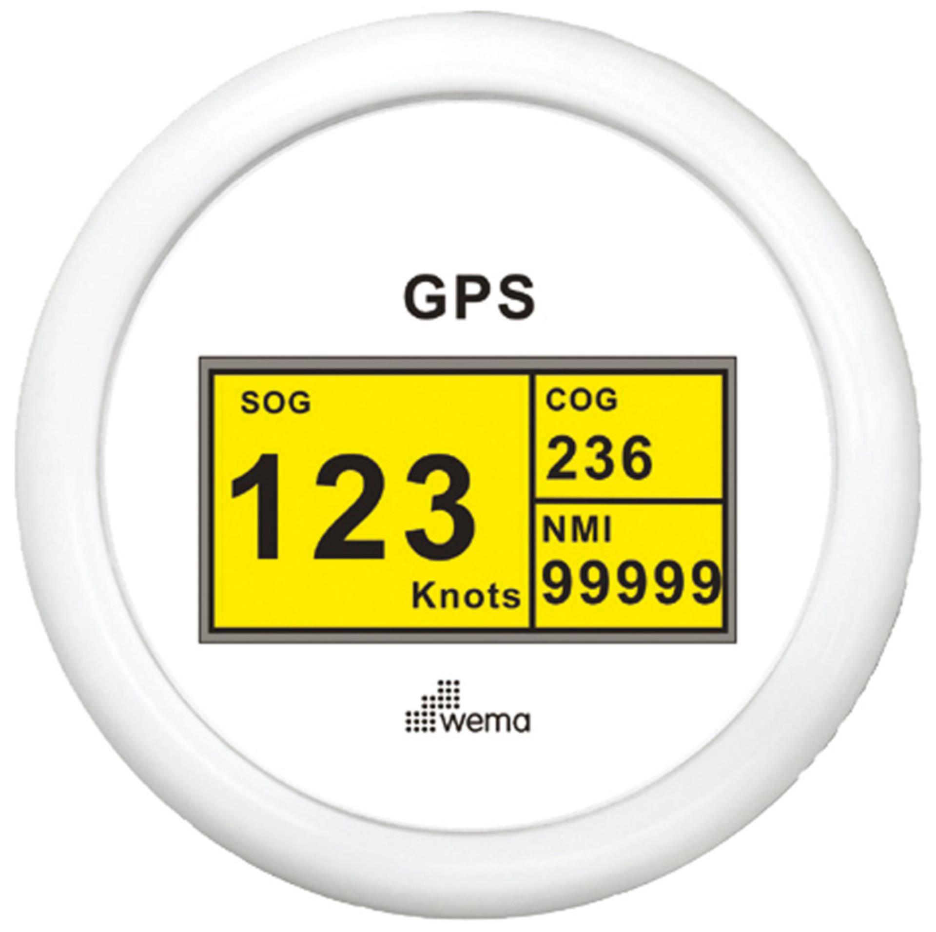 Wema GPS Tachometer Digital, weiß