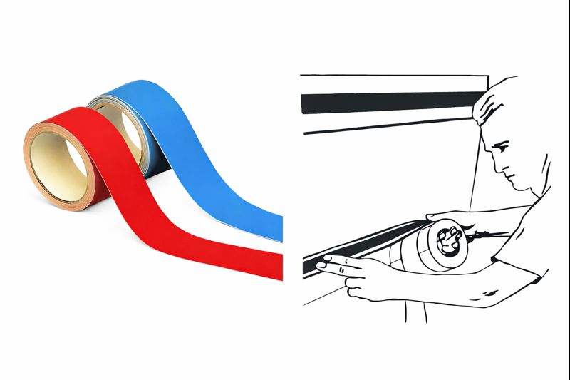 Osculati Zierstreifen weiß, 30 mm x 10 Meter 