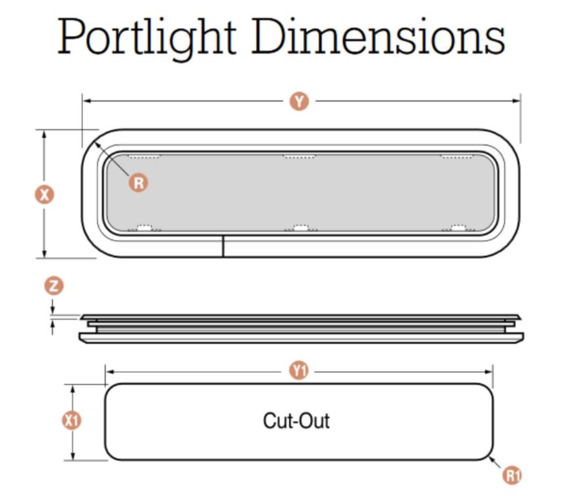 Lewmar Fixlights 4R, fest, 195 x 708 mm, weiß Lewmar Fixlights 4R, fest, 195 x 708 mm, weiß