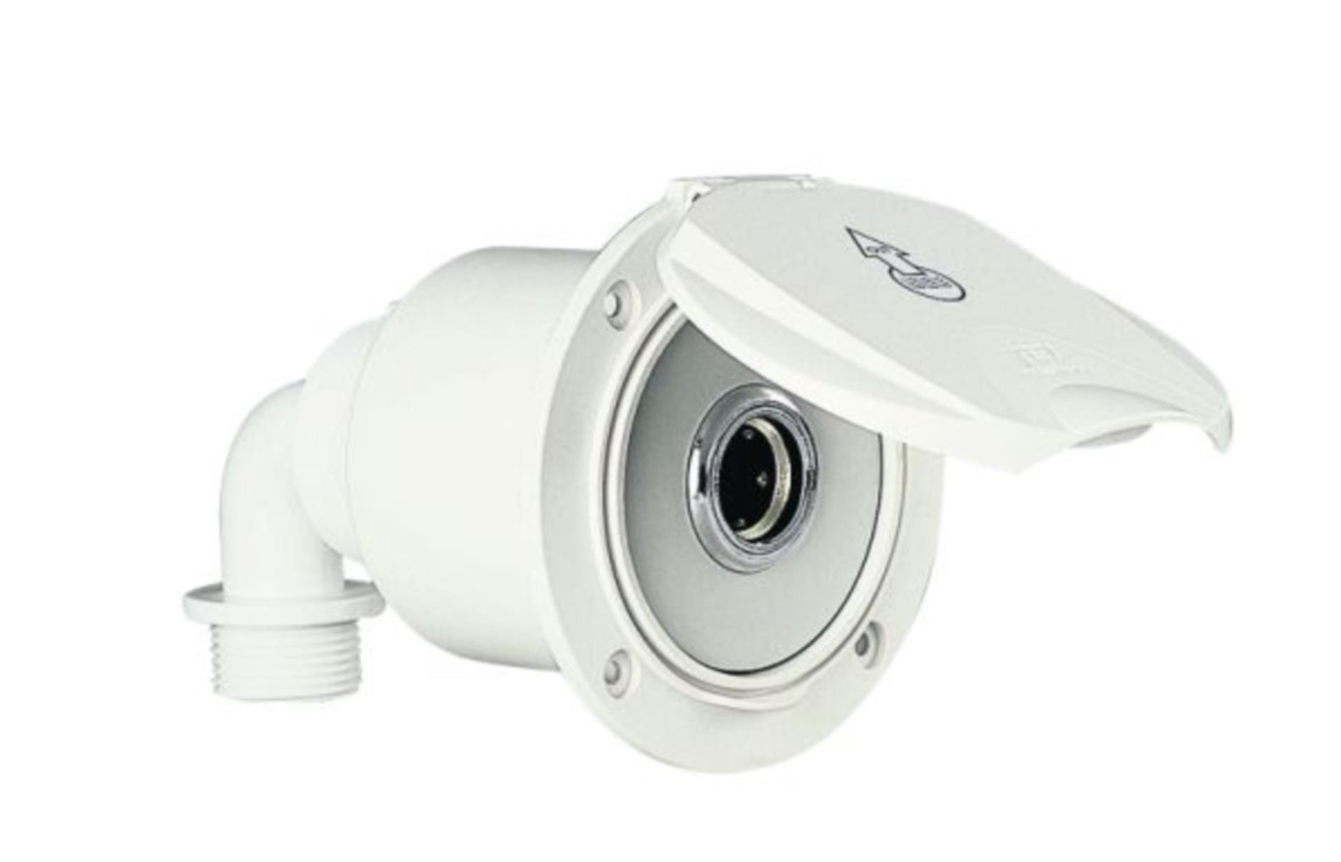 Osculati Frischwasser Landanschluß, chrom gerader Anschluss