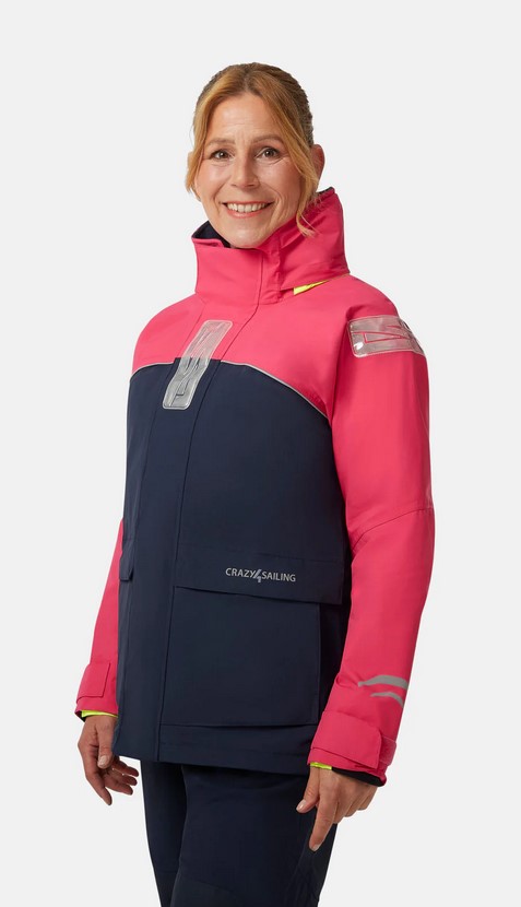 Crazy4Sailing C4S Bergen II, Jacke, Damen, pink-power/navy, L