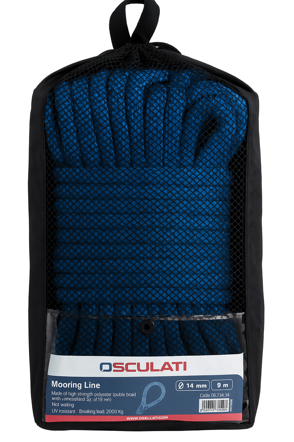 Osculati Festmacher mit Auge Dockline blau, 14 mmØ x 9 Meter