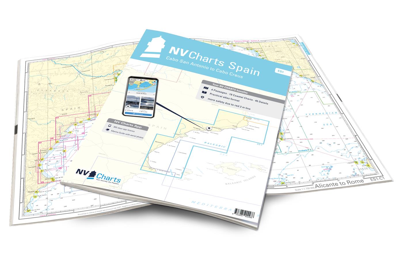 Nautischer Verlag NV Atlas Spain ES1 - Cabo San Antonio to Cabo Creus