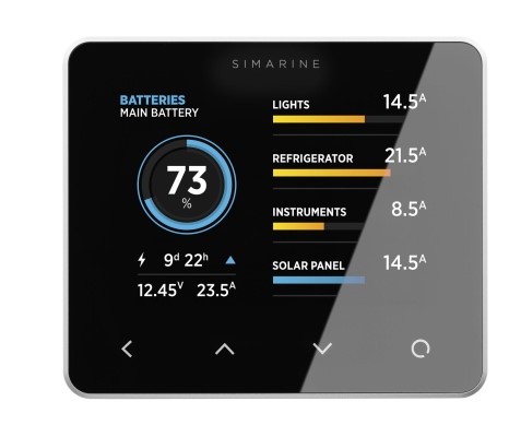 Simarine Pico Blue Paket Aufbau, Aluminium schwarz