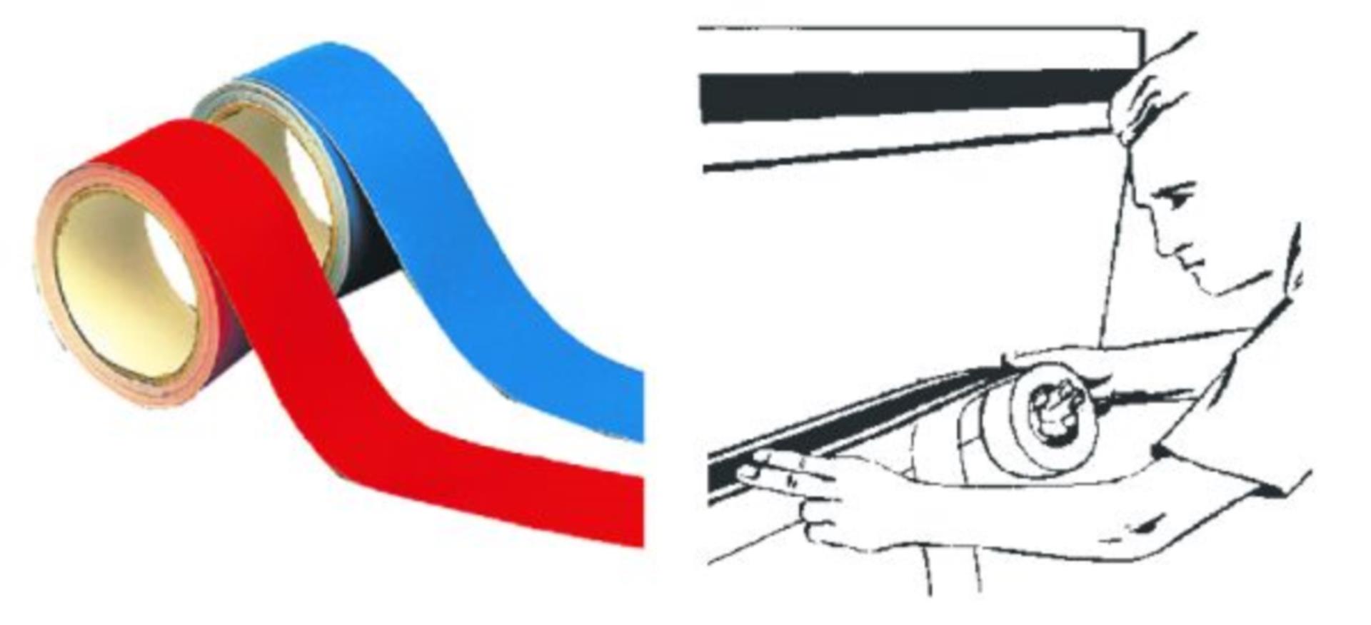 Osculati Zierstreifen dunkelrot, 15 mm x 10 Meter