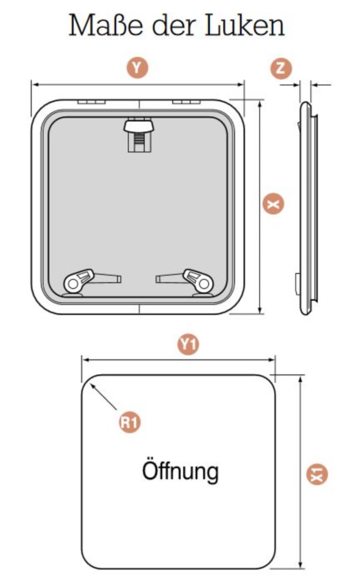 Lewmar Medium Profile Luke SZ 50, 448 x 578 mm Lewmar Medium Profile Luke SZ 50, 448 x 578 mm