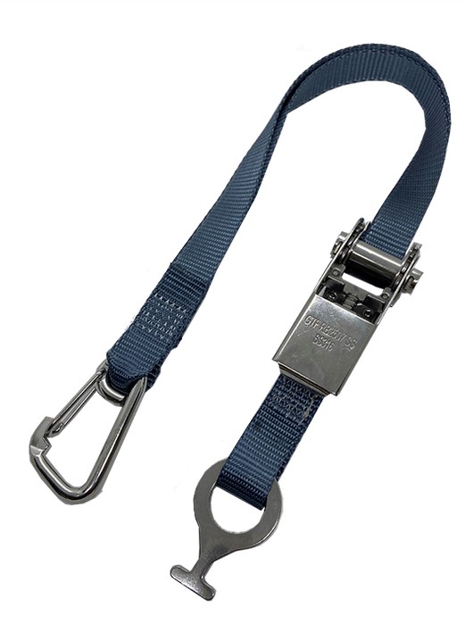 Gründl Padeye 25mm Gurt mit Karabiner, Ratsche Länge 1,2m