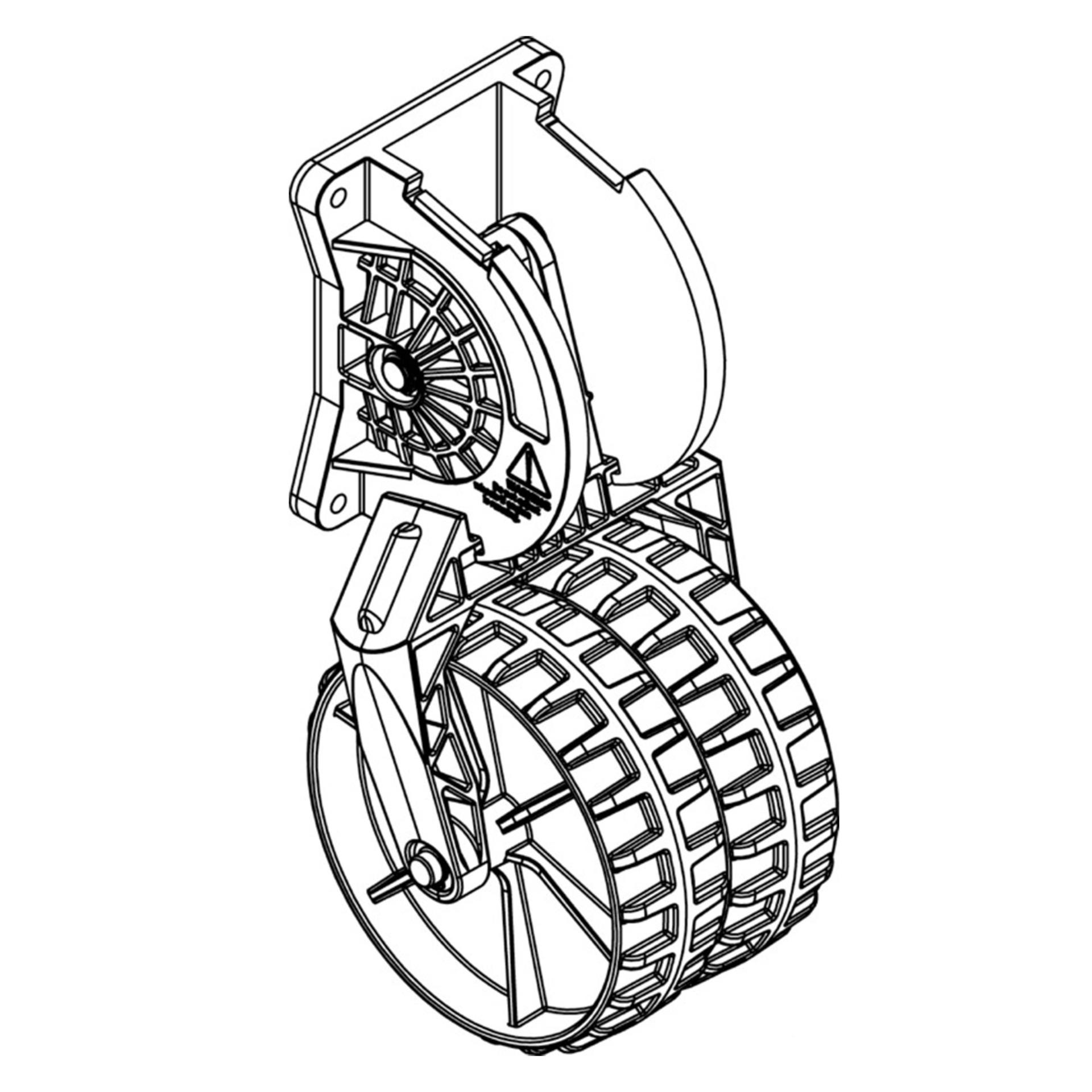 Osculati Slipräder für Tender (Paar), 136 x 334 mm
