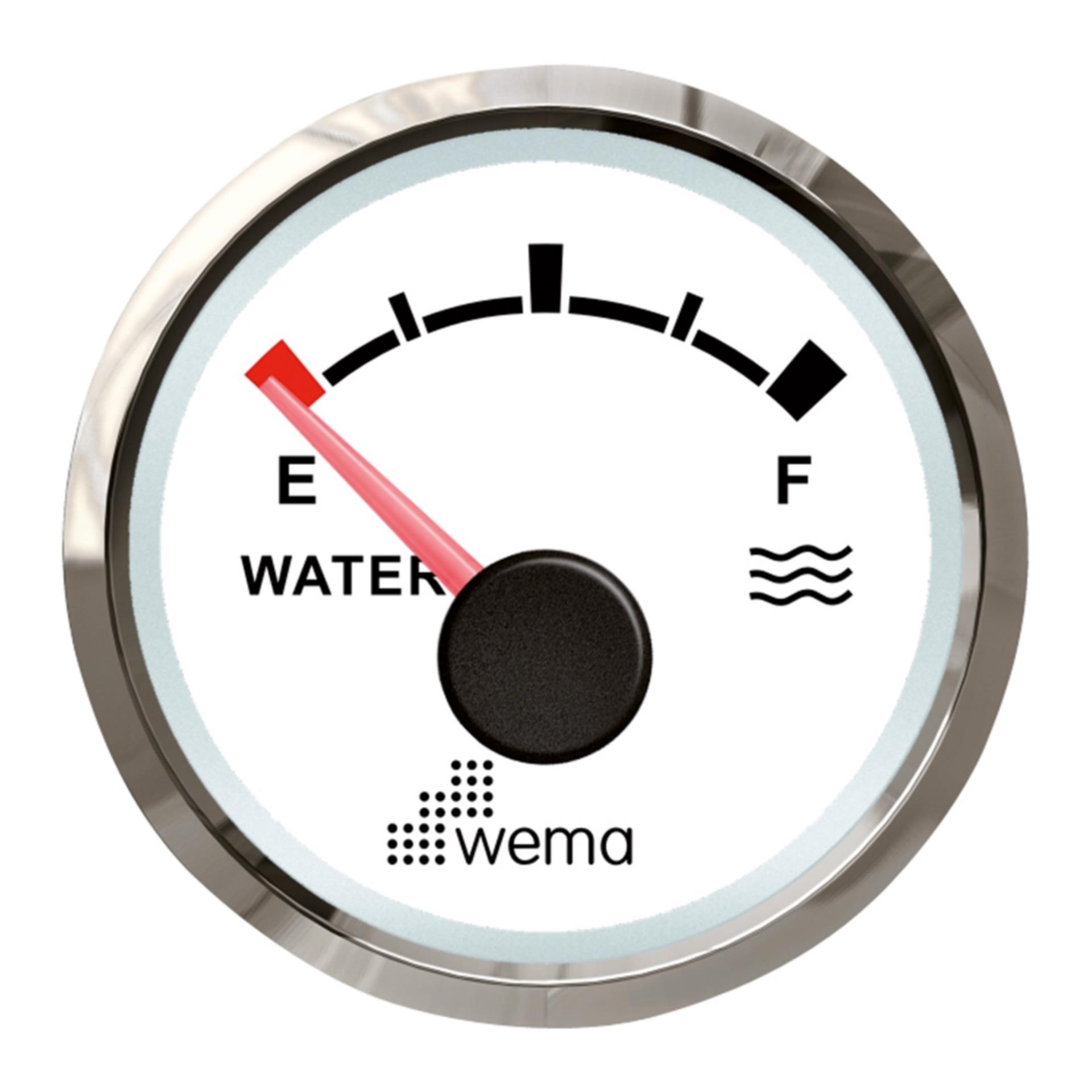 Wema Tankanzeige NMEA2000 Wasser 12 V, weiß