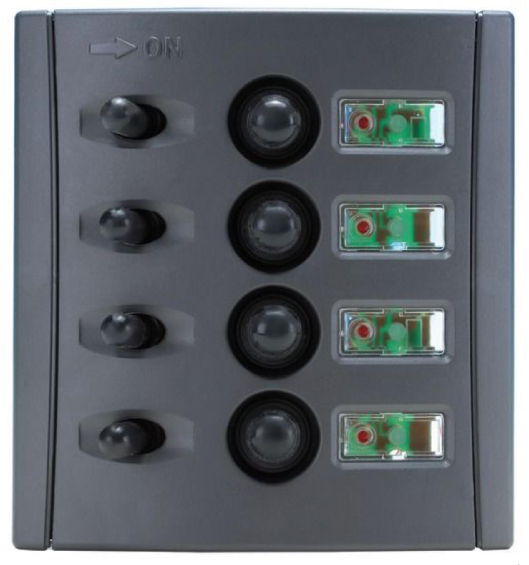 Osculati Schalttafel IP65 mit Doppel LED 4er, 124 x 115 mm