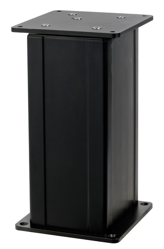 Osculati Eckiges Tischbein Dudge 77, elektrisch 24 V aus schwarzem Aluminium