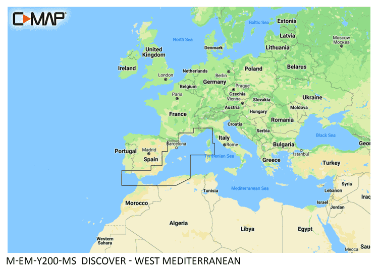 C-Map Discover M-EM-Y200-MS West Mediterranean