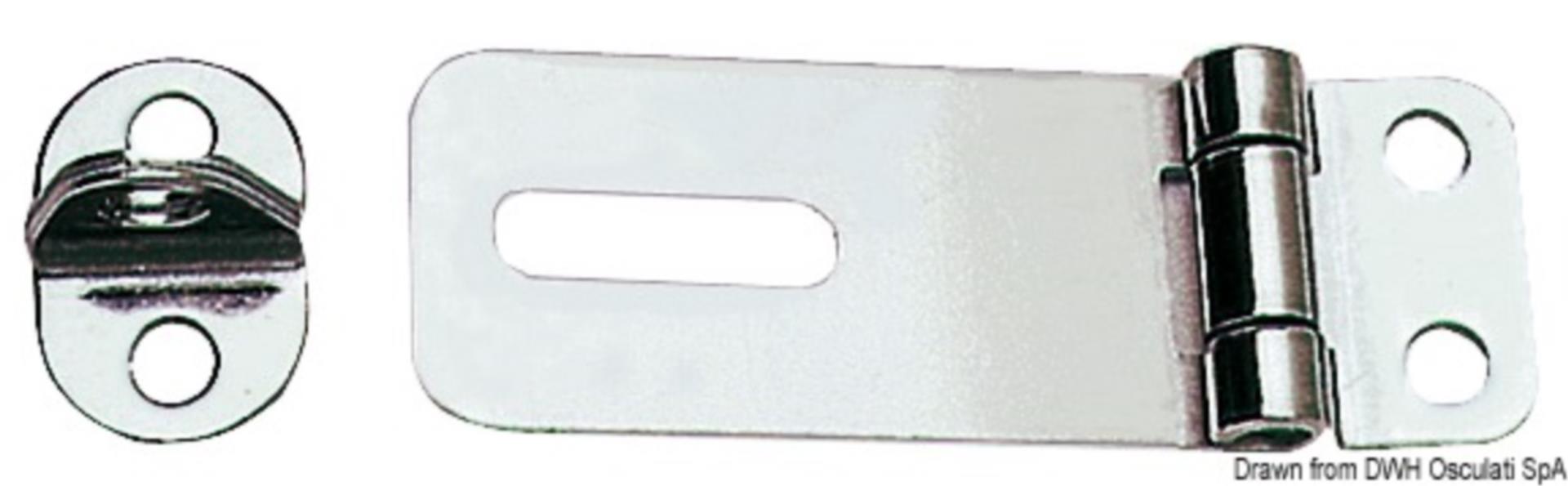 Osculati Hebelverschluss 47,5 + 15,5 x 16 mm, Edelstahl