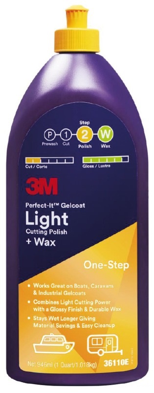 3M Perfect-It Gelcoat Heavy Light Cutting Polish + Wax, 946 ml