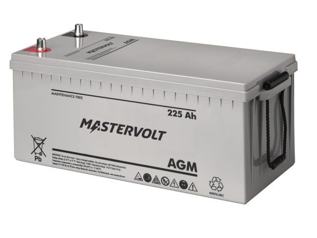 Mastervolt AGM Batterie, 225 Ah (522 x 240 x 218 / 241 mm, 64 kg)