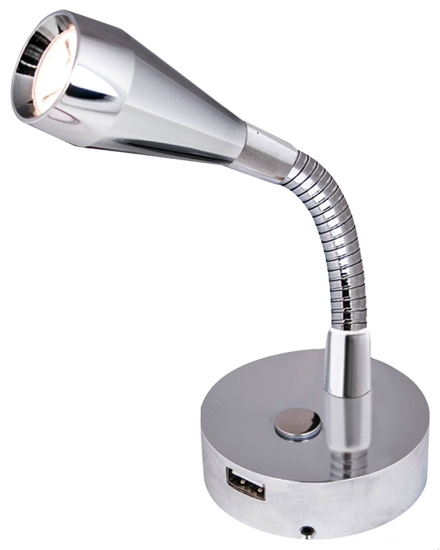 Batsystem Leseleuchten LEJA poliert mit USB Anschluss 