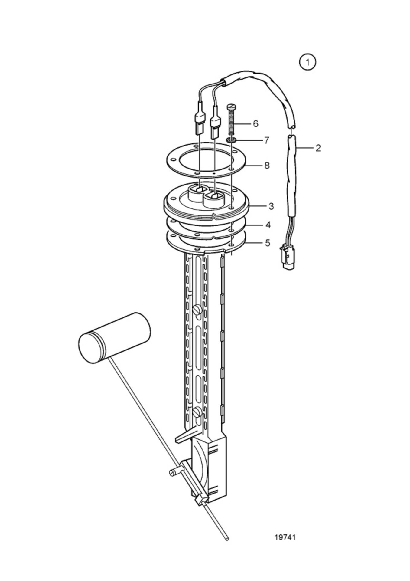 Volvo Penta Volvo Geber für Kraftstoffanzeige