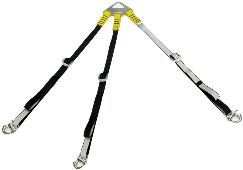 Osculati Tendergurt dreiarmig (2 Heck, 1 Bug) mit 3 Karabinerhaken  Osculati Tendergurt dreiarmig (2 Heck, 1 Bug) mit 3 Karabinerhaken