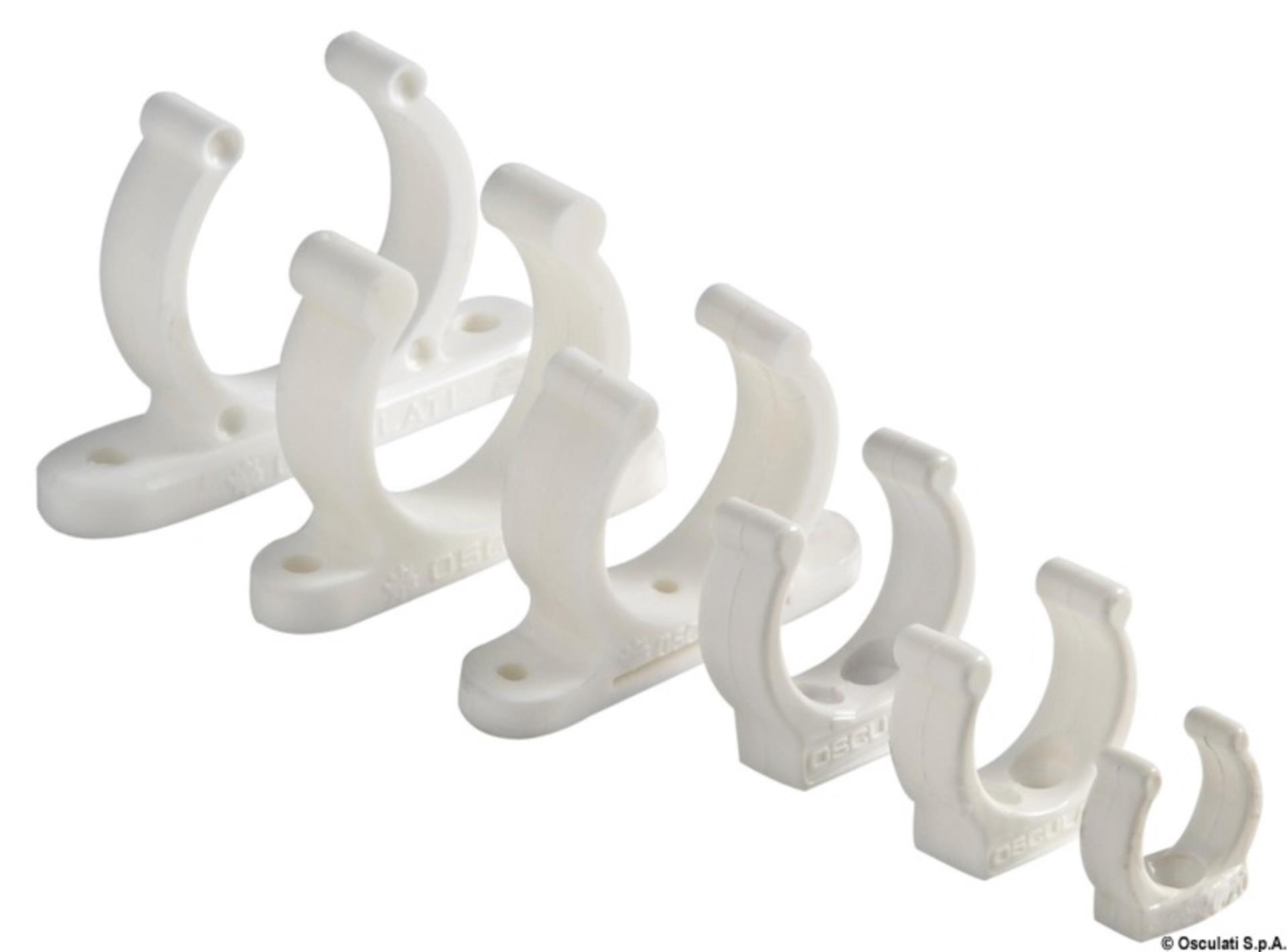 Osculati Federklemme 25 mmØ, weiß (2er Pack)