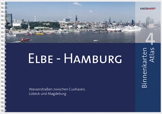 Kartenwerft Binnen Atlas 4, Elbe Hamburg