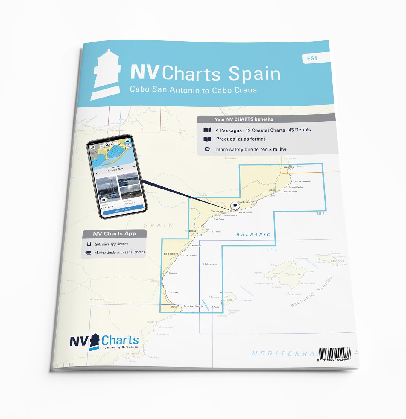 Nautischer Verlag NV Atlas Spain ES1 - Cabo San Antonio to Cabo Creus