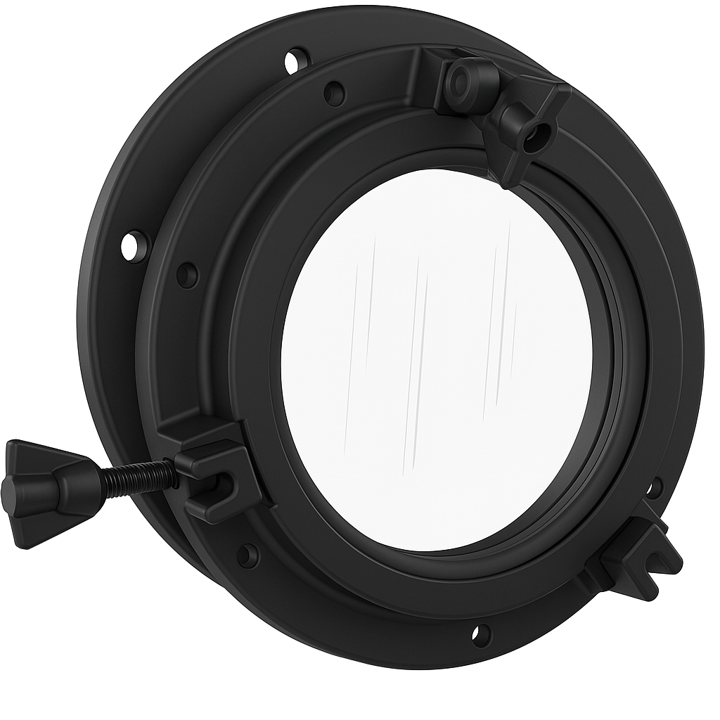 Osculati Bullauge Nylon, schwarz 220 / 165 mmØ