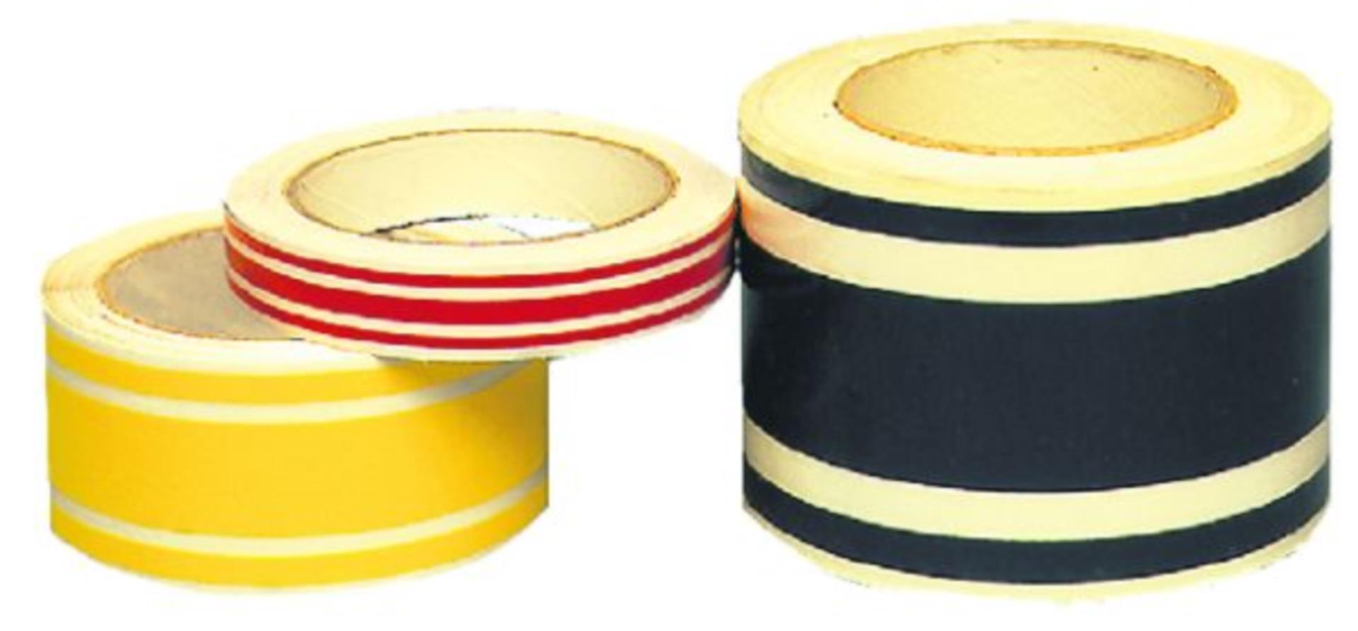 Zierstreifen dreigeteilt schwarz, 19 mm x 10 Meter