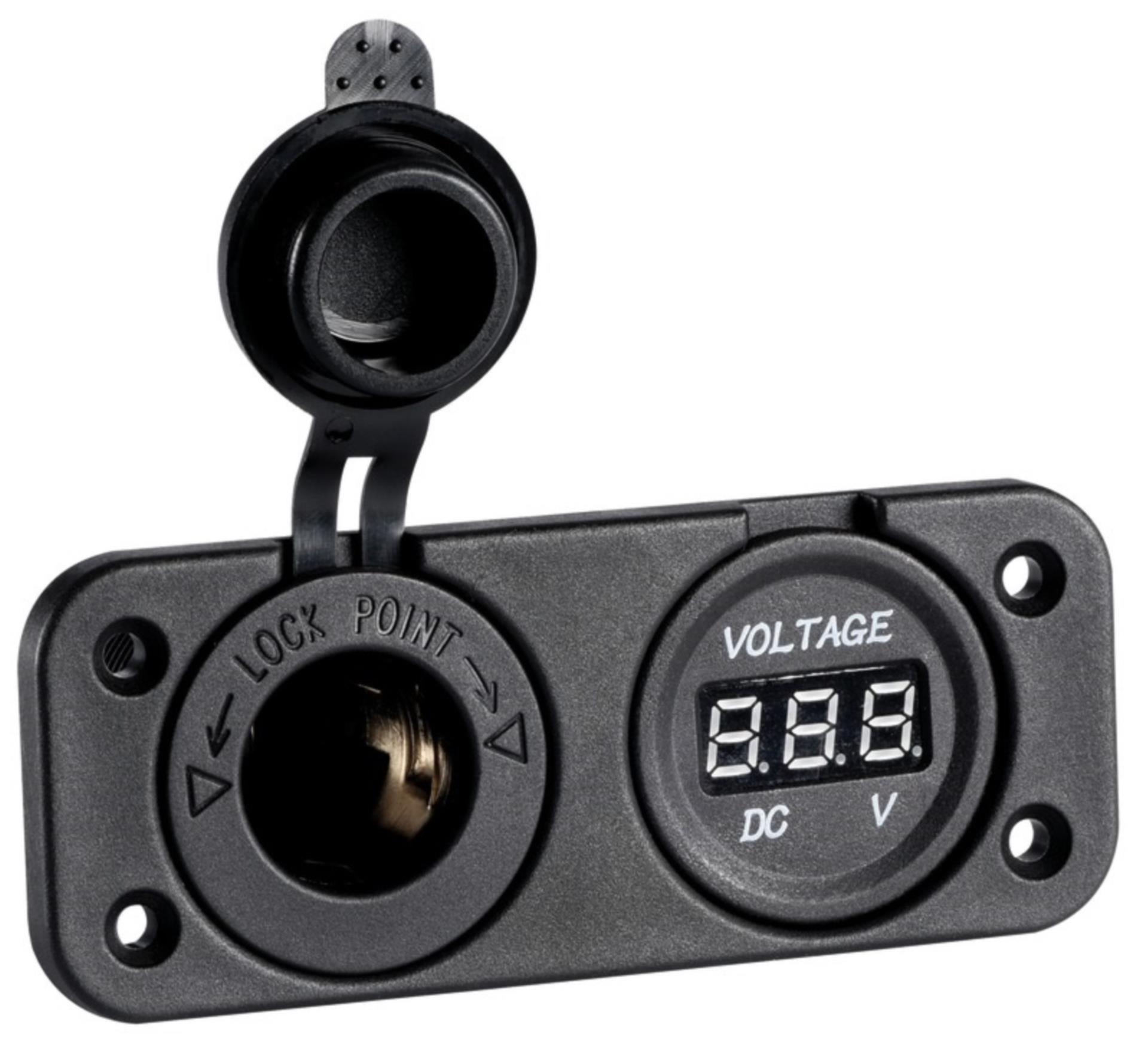Osculati Voltmeter mit Zigarettenanzündersteckdose
