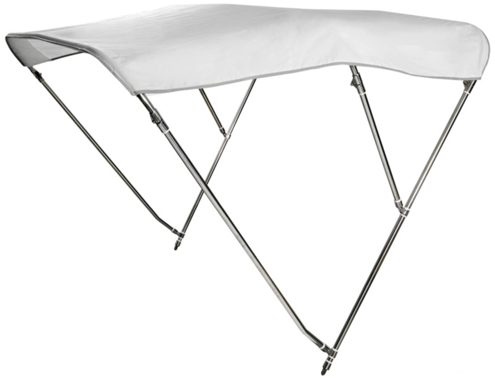 Osculati Bimini 3-Rod Edelstahl 185 - 195 cm, weiß