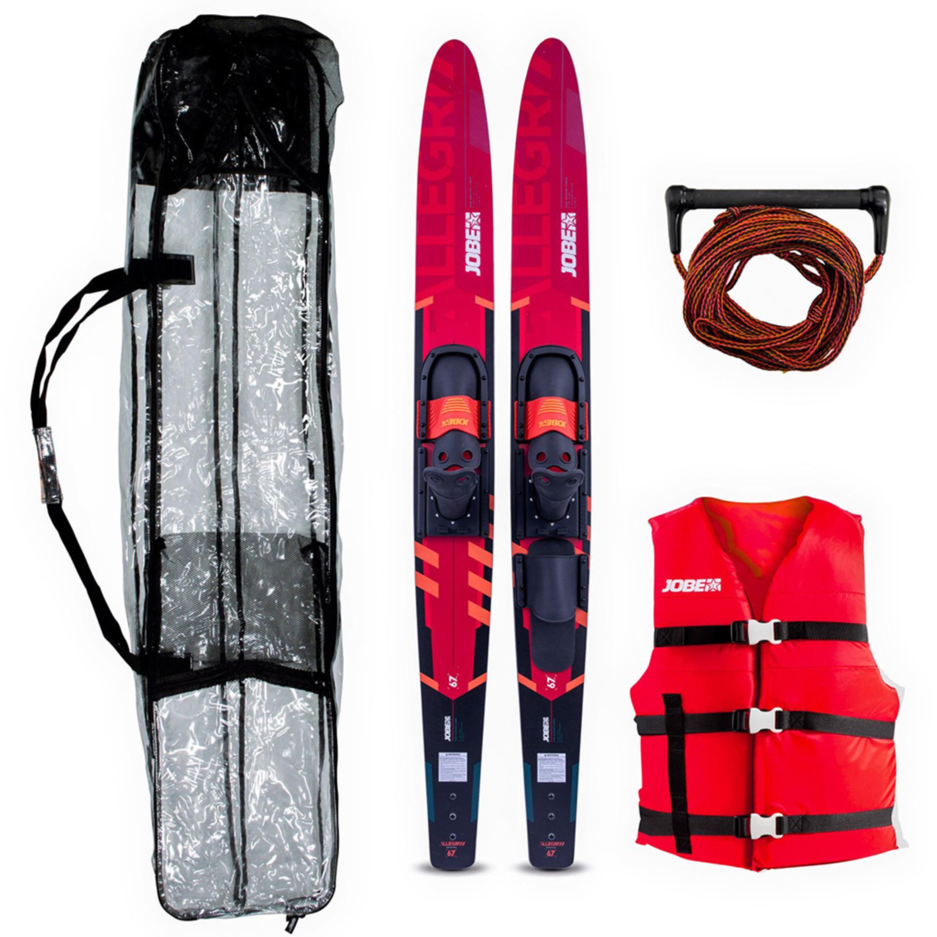 Jobe Allegre 67" Combo Wasserski Paket, Rot