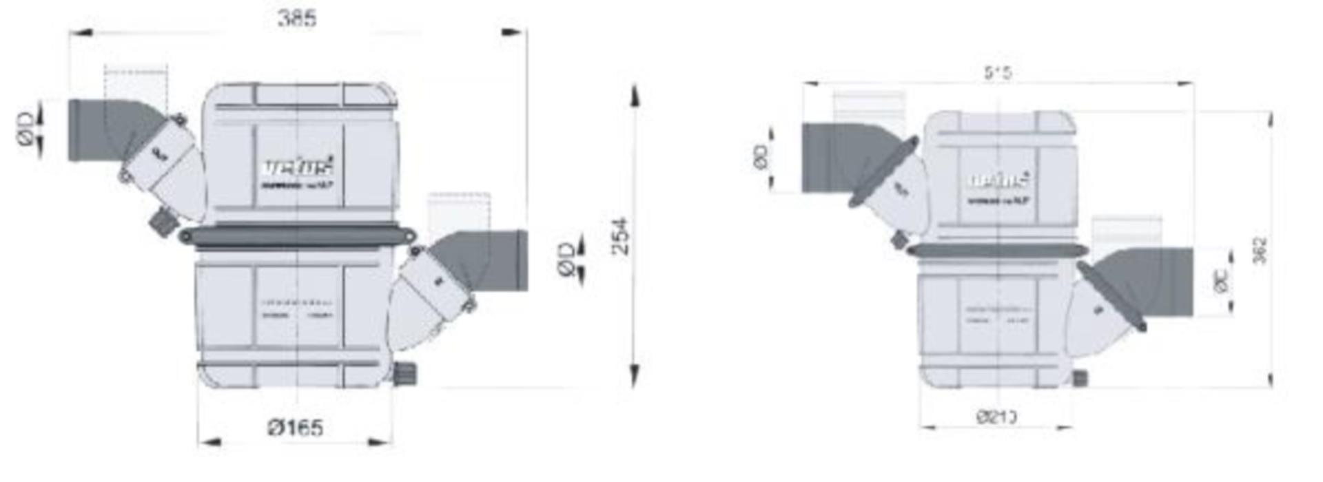 Vetus Wassersammler/Schalldämpfer NLP40 Vetus Wassersammler/Schalldämpfer NLP40