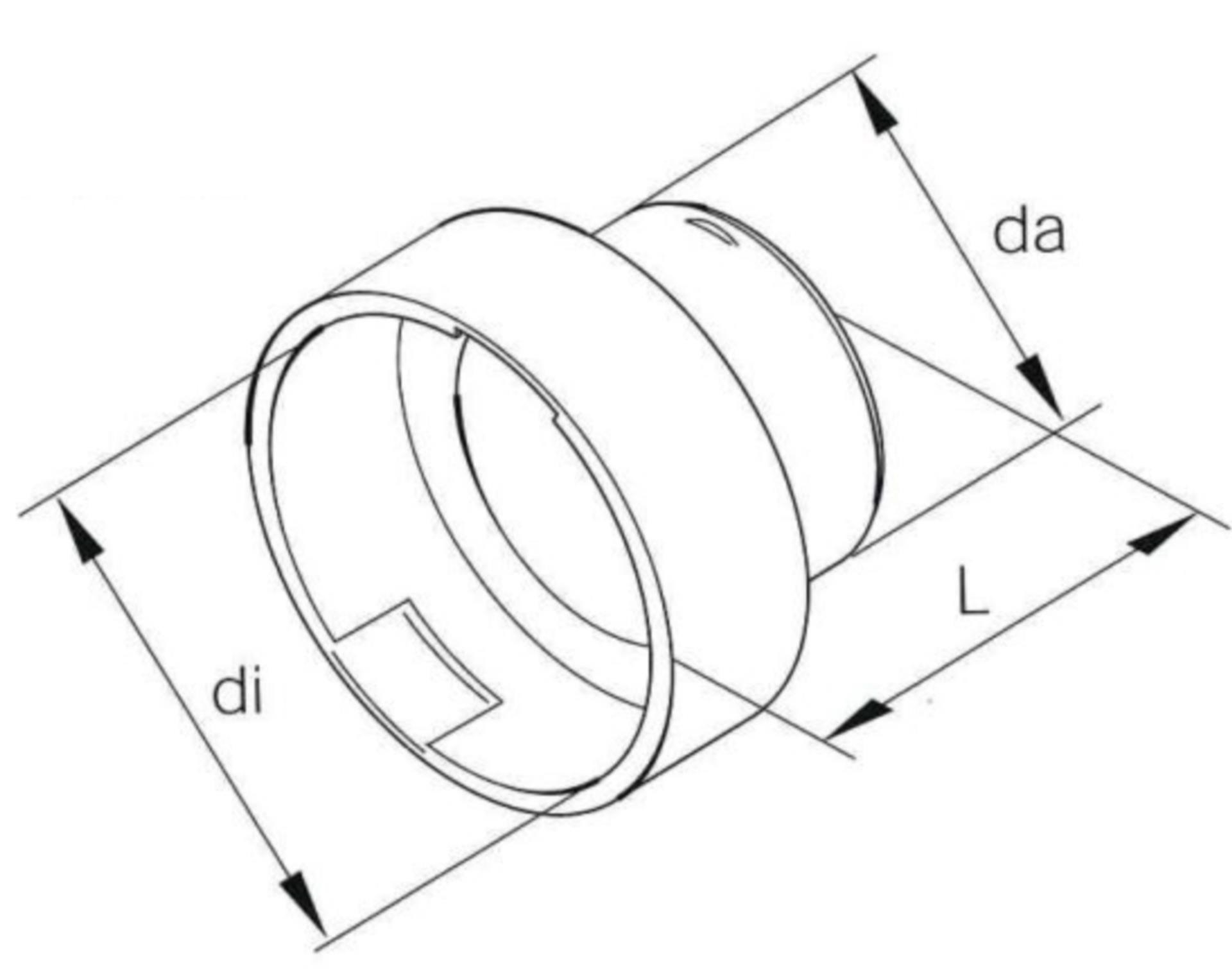 Eberspächer Übergangsstück für Verteiler 90 / 75 mmØ