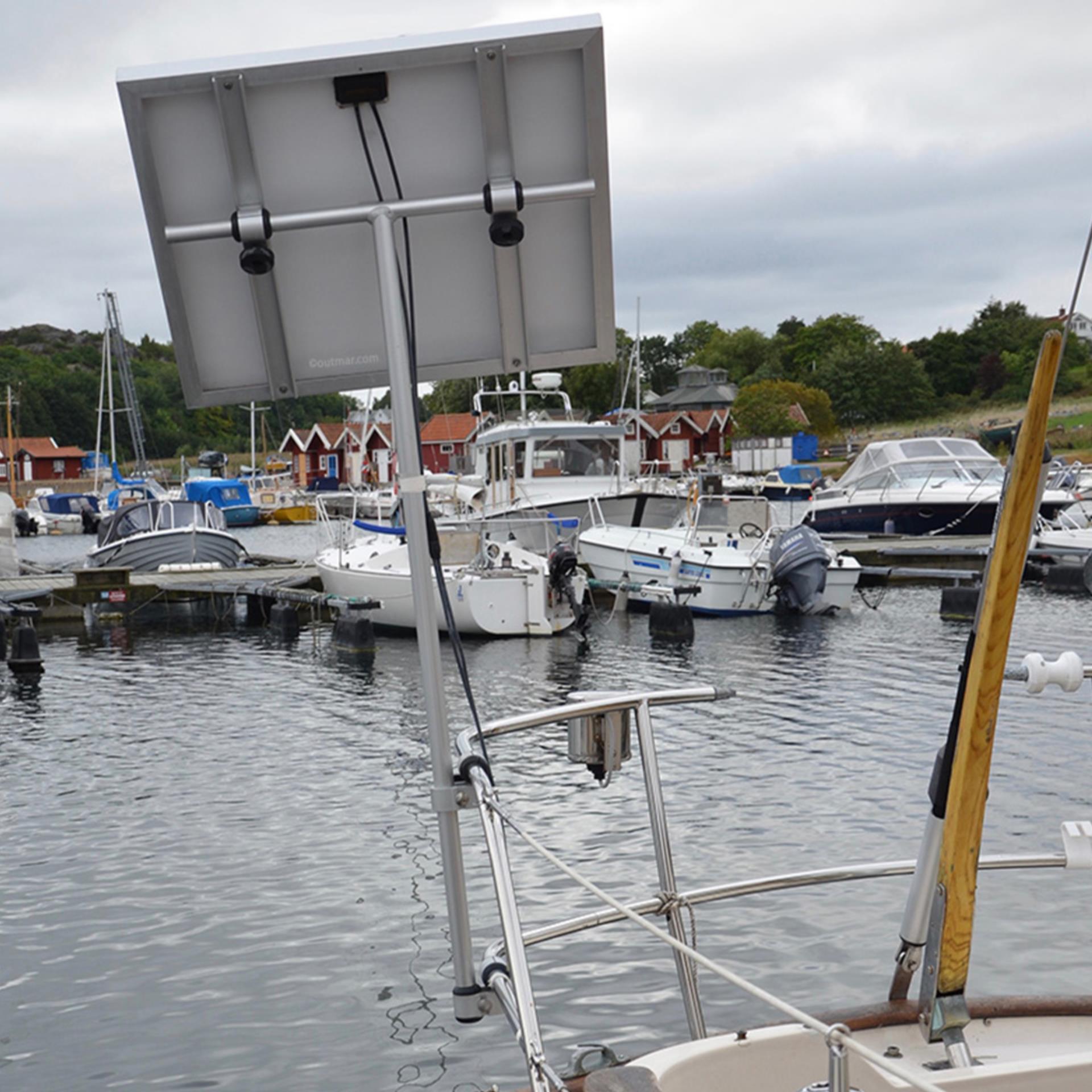 NOA Drehbarer Mast für Solarmodule, 30 mm x 1800 mm, Montage an Reling NOA Drehbarer Mast für Solarmodule, 30 mm x 1800 mm, Montage an Reling